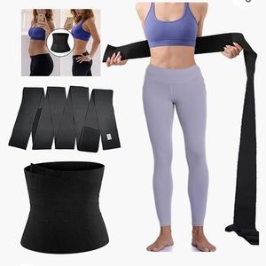 Bandage Waist Wrap Trainer, black